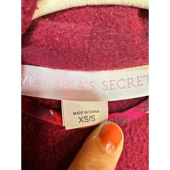 Victoria's Secret Womens Leopard Print Robe XS/S Satin Red Collar & Belt - Picture 5 of 15